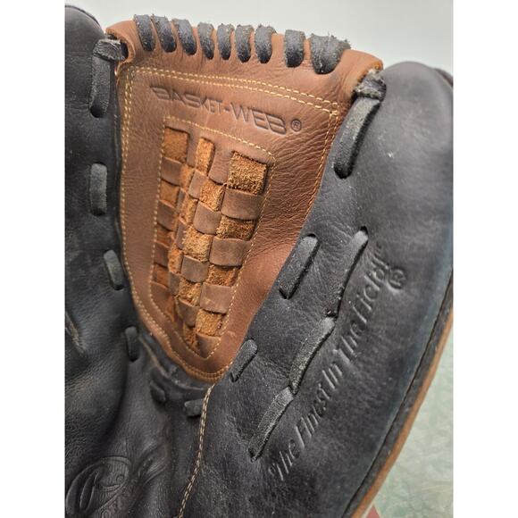 Rawlings RBG36BTN 13 1/2 Inch Basket Web Baseball Glove Left Hand Throw - Picture 6 of 9
